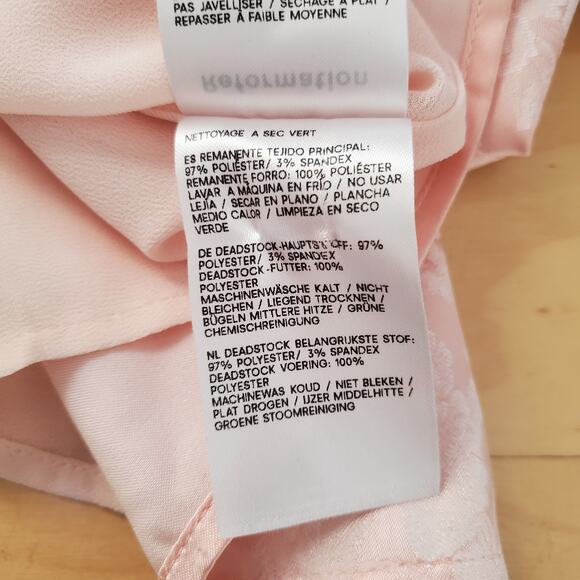 Reformation Frankie Floral Jacquard Satin Slip Maxi Dress Light Pink Size 10 - Picture 14 of 15